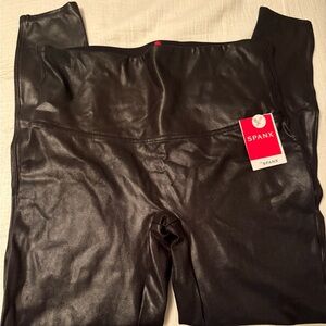 SPANX Faux Leather Leggings - NWT